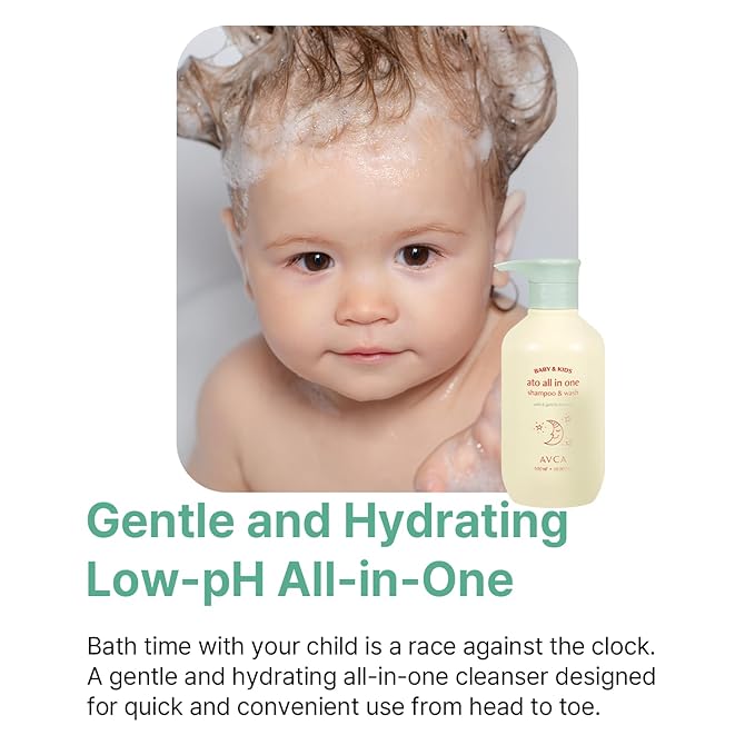AVCA Baby & Kids All-in-One Shampoo & Wash for Sensitive Skin and Gentle Cleansing 500ml/16.90fl. oz.