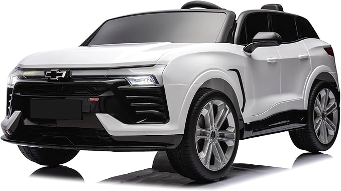 Hetoy 24V 2-Seater SUV Licensed Chevrolet Blazer Ride On Car Toy w/Parent Remote Control, 3 Speeds, Wireless Music, MP3 Player, Electric Car for Kids Ages 3-8, White