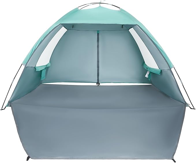 CAMEL CROWN Beach Tent UPF 50+ Sun Shelter for 2/3/5/6 Person, Lightweight Portable Sun Shade with Sand Anchor, Family Beach Day & Outdoor Adventures