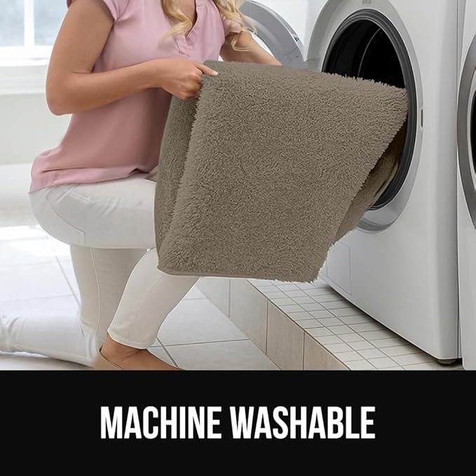 GORILLA GRIP Ultra Soft Washable Area Rug, 5x7, Stain and Slip Resistant Plush Thick Carpet for Bedroom Living Room, No Shed Floor Rugs, Pet Friendly, Dorm Essentials, Kids Nursery Home Decor, Taupe