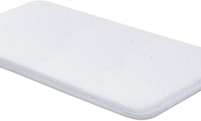 Baby Bassinet Mattress Pad, 47" x 23.6" x 2" Dual Sided Gel Memory Foam Mattress with Breathable Removable Soft Cover Fit for ADOVEL/BabyBond/ELEMARA Bassinet Bedside Crib