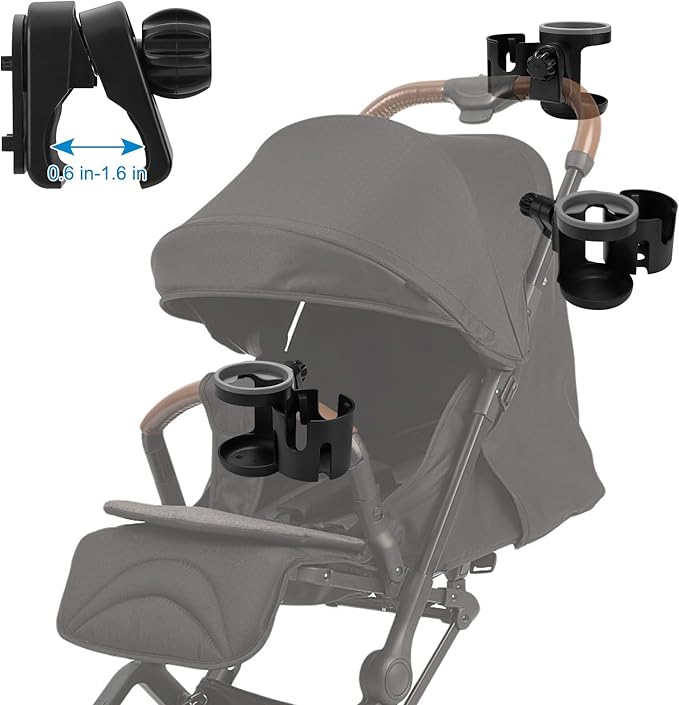 Accmor Universal Cup Holder, Stroller Cup Holder, 360° Rotatable Large Caliber Designed Bottle Holder for Stroller, Bike, Wheelchair, Walker, Scooter