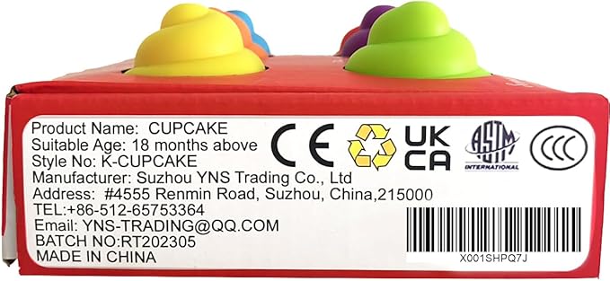 Cupcake Toy Toddler Toy Learning Colors and Shape-Shape Sorting Toys for Toddlers-Geometry Manipulatives Toddler Sensory Toys for Kids 1-3 - Child Montessori Toys for 18 Month Old Girls Boys