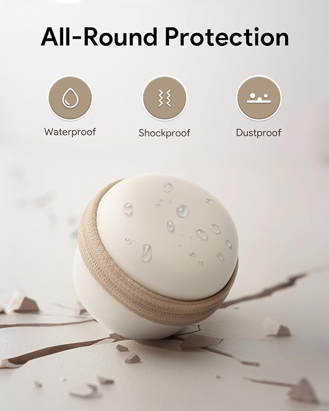 Carrying Case for Babelio White Noise Machine, Mini Sound Machine Protective Compact Traveling Storage Bag, Scratches Shockproof Waterproof (Only Case) (Beige, S)