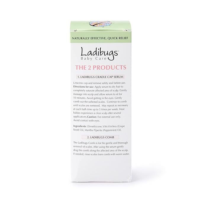 Cradle Cap Remedy Kit, 3oz | Includes Cradle Cap Serum & Fine-Toothed Comb | Effectively Removes Scales & Flakes | Soothes & Softens Scalp