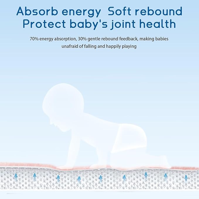 Baby Play Mat for Floor Tummy Time Mat Nursery Rug Muscle Mat Area Rug Playroom Rug Tatami Mat 79"x138" Memory Foam 1.3" Thick Crawling Mat for Babies,Toddlers, Infants, Kids(Light Gray)