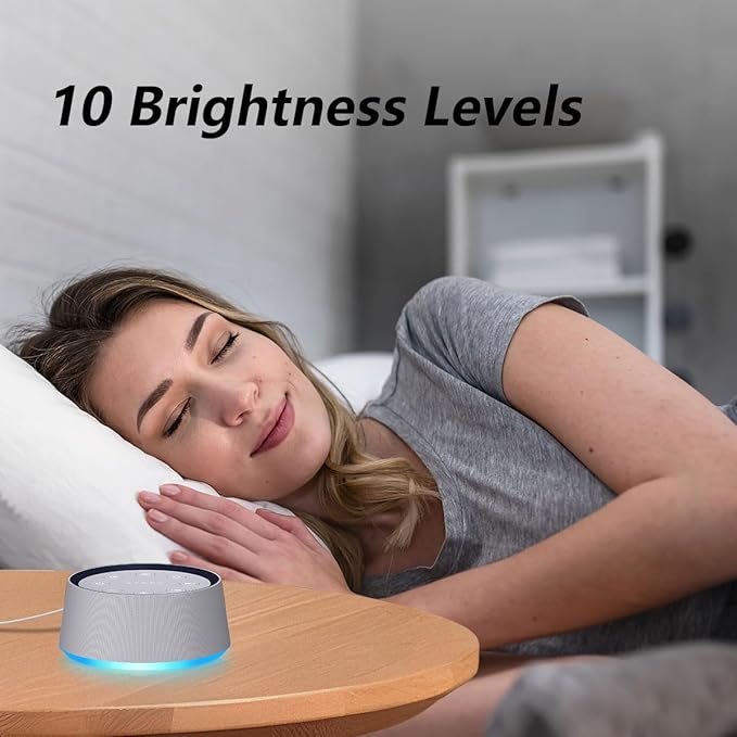 Brown Noise Sound Machine with 30 Soothing Sounds White Noise Machine 12 Colors Night Light for Baby Adults Kids Sleep Machines 36 Volume Levels 5 Timers for Home Office