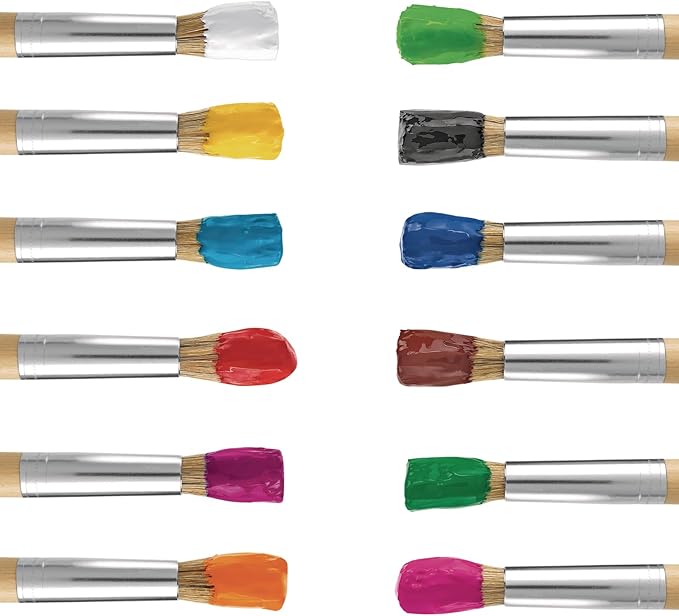 Colorations Paraben-Free Washable Tempera Paint for Kids - Set of 12 Colors, Gallon Value Sizes, Vibrant Poster and Classroom Paint for Creative Projects, Washable, Made in USA, Non-Toxic