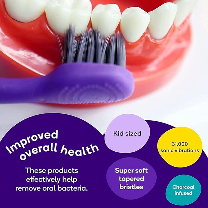 Burst Kids & Toddlers Electric Toothbrush (Pink) | Soft Bristles | Two Minute Timer | Rechargeable Battery | Easy-Grip Silicone Handle | 2 Modes for Healthy Smiles | Ages 3+