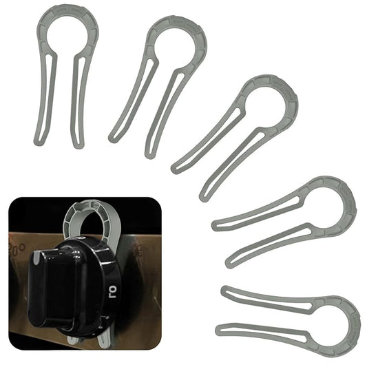 Gas Stove Knob Lock, Baby Proof Oven Knobs Covers Lock for Child Safety (5 Pack) Grey