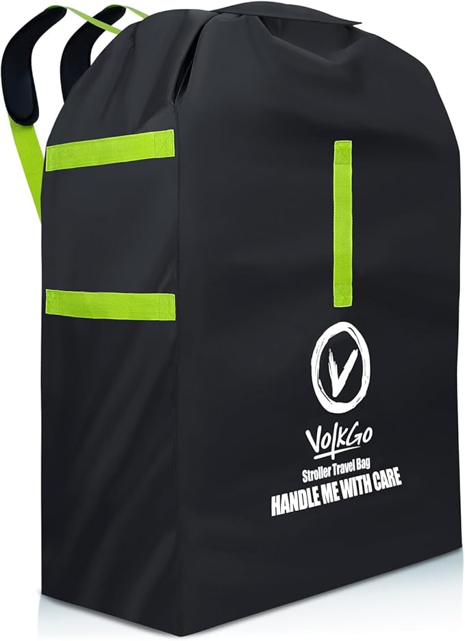 V VOLKGO Stroller Bag for Airplane, Large Cover for Airtravel, Jogger & Umbrella Stroller Cover for Travel - Fits Most Sizes, Gate Check Bag, Heavy Duty Durable Infant carrier covers for Air Travel