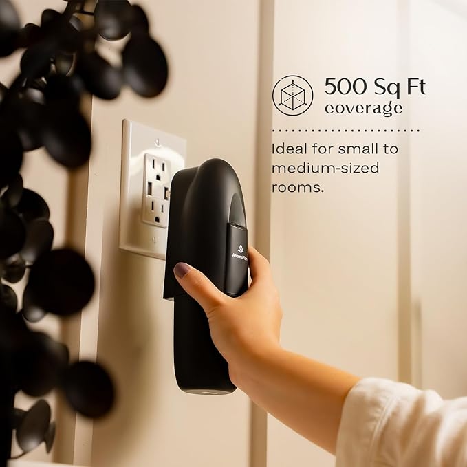 AromaPlan Authentic 2025 Upgraded Plug in Waterless Diffuser (2 Fragrances Included) -Cold Air & Nanotechnology Diffusers for Home & Office- Silent Wall Diffuser Plug in (1 Device +2 Scents)