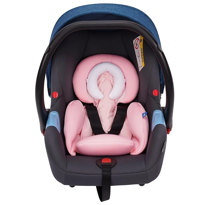 COOLBEBE New 2-in-1 Babybody Supports for Baby Newborn Infants - Extra Soft Stroller Cushion Pads Car Seat Insert, Perfect for Carseats, Strollers, Swings, Pink