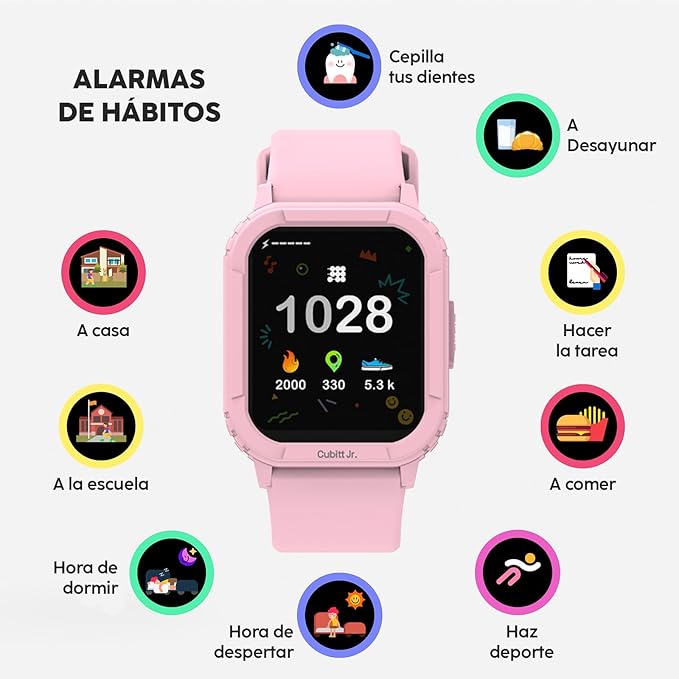 Cubitt Jr Smart Watch Fitness Tracker for Kids and Teens, with Games, Step Counter, Sleep Monitor, Heart Rate Monitor, Activity Tracker, Good Habits Alarms, 1.52" Touch Screen, IP68 Waterproof