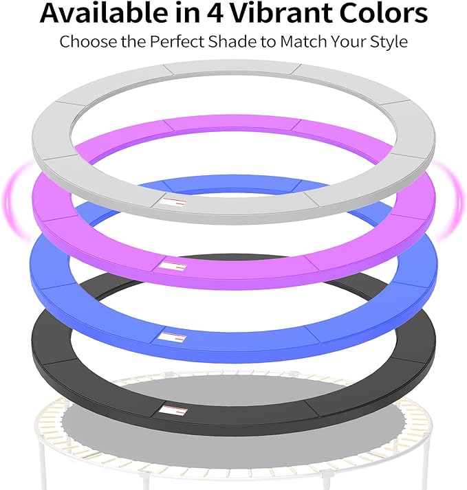 16FT/15FT/14FT/12FT/10FT Trampoline Safety Pad Replacement, Round Trampoline Spring Protection Cover, Fits 16FT/15FT/14FT/12FT/10FT Frames, Water-Resistant Trampoline Accessories
