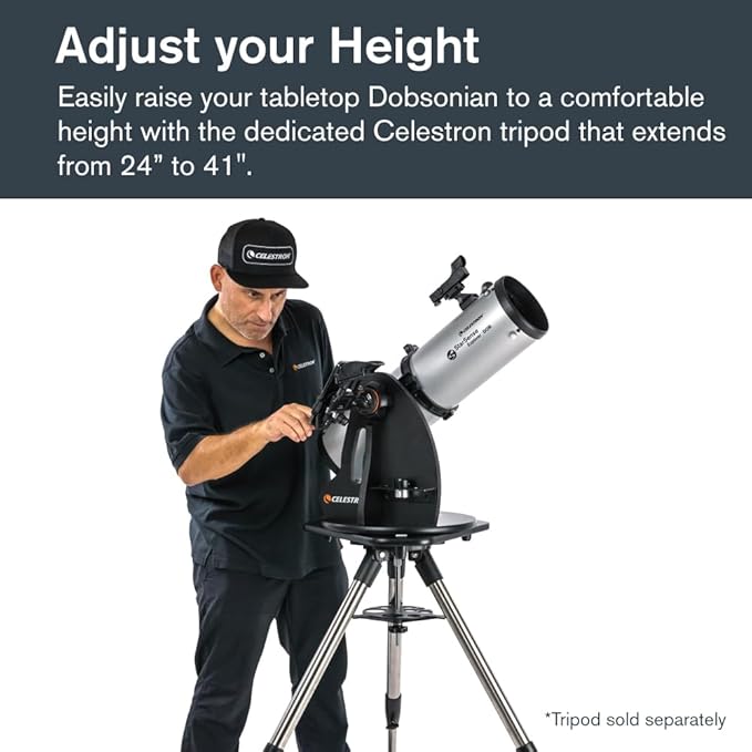 Celestron StarSense Explorer 130AZ App-Enabled Telescope – 130mm Tabletop Dobsonian with Smartphone Dock & StarSense App – iPhone & Android Compatible – Easy-to-Use for Beginners