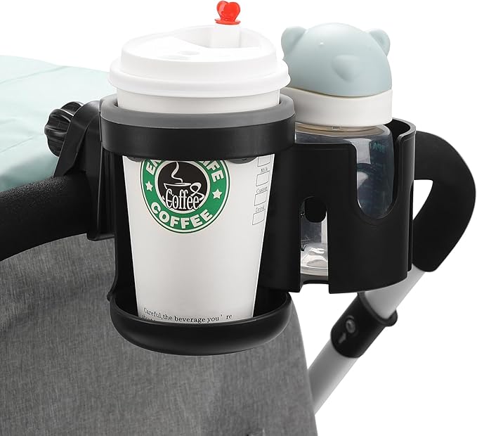 Accmor Universal Cup Holder, Stroller Cup Holder, 360° Rotatable Large Caliber Designed Bottle Holder for Stroller, Bike, Wheelchair, Walker, Scooter