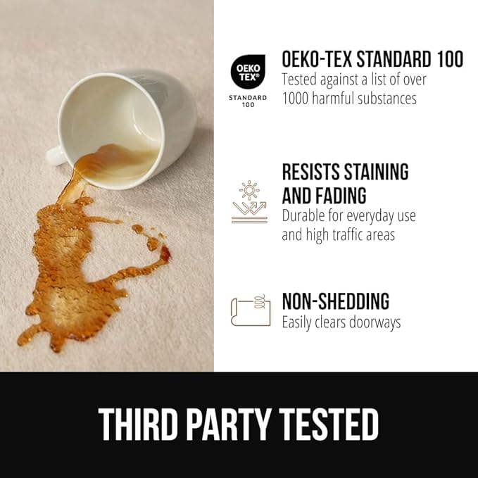 GORILLA GRIP Ultra Soft Washable Area Rug, Stain and Slip Resistant Plush Thick Carpet for Bedroom Living Room, No Shed Floor Rugs, Pet Friendly, Dorm Essentials, Kids Nursery Home Decor, 2x3, Black