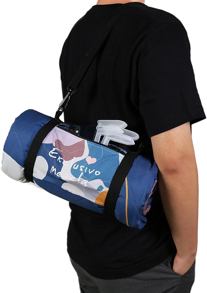 Exclusivo Mezcla Waterproof Picnic Blanket 60x80 Inches Large Multicolor Floral Polyester Sandproof Modern Camping Blanket