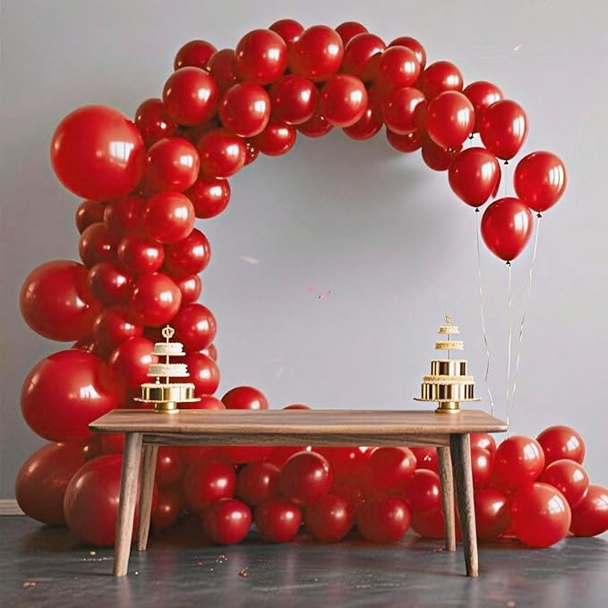 140pcs Red Round Balloons Different Sizes 18 12 10 5 Inch Latex Balloons for Arch Decoration Party Balloon Kit for Graduation Birthday Party Wedding Balloon Baby Shower Decoration