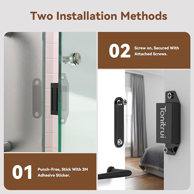 Cabinet Door Magnet, Flat Bottom Cabinet Magnetic Catch with Adhesive, Easy to Install,Only Takes 1 Minute,35lb Magnetic Cabinet Door Drawer Latch(Black, 20Pack)