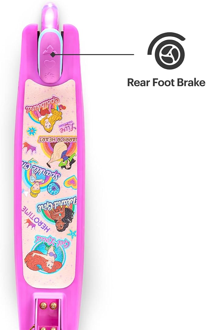 Jetson Character Kids Kick Scooter, LED Lights on Stem & Light-Up Wheels, Lightweight Frame, Height-Adjustable Handlebar, Lean-to-Steer System, Easy-Fold Mechanism