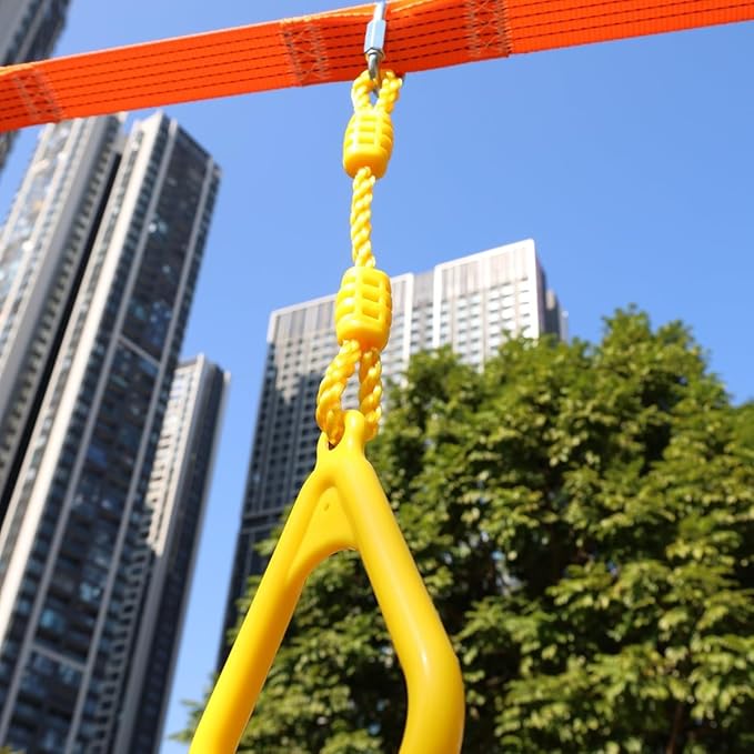 Climbing Gymnastic Rings for Kids - Strong Obstacle Course Ninja Ring Monkey Bars for Outdoor Backyard Play Sets, Swing Set