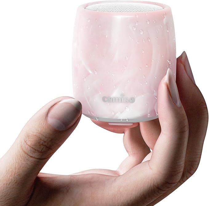 comiso Small Speaker, IPX7 Waterproof Bluetooth Speaker with Stereo Sound and Robust Bass, Mini Speakers with Hands-Free Call, Portable Speakers for Shower, Indoor & Outdoor, Gift for Men, Women