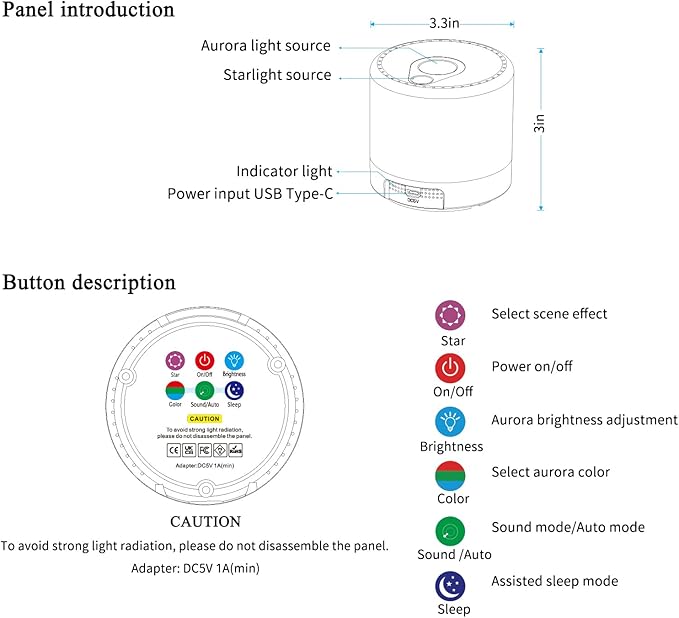 Galaxy Projector, Bedroom Star Projector, Galaxy Light Projector with Remote Control and Timer, Adjustable LED Light Colour, Brightness and Speed, Star Projector for Bedroom Parties.