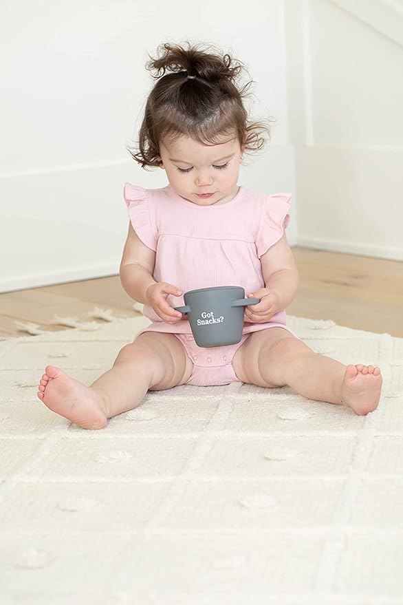 Bella Tunno Snack Cups for Toddlers, Silicone Spill Proof Food Container with Lid, Babies & Kids 6-12 Months, Got Snacks