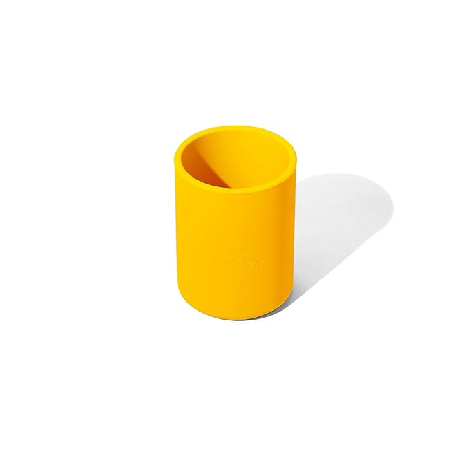 Avanchy Silicone Training Cup – 12 oz Open Cup for Toddlers and Infants – Ideal for Baby Led Weaning and Transitioning from Bottles, Black