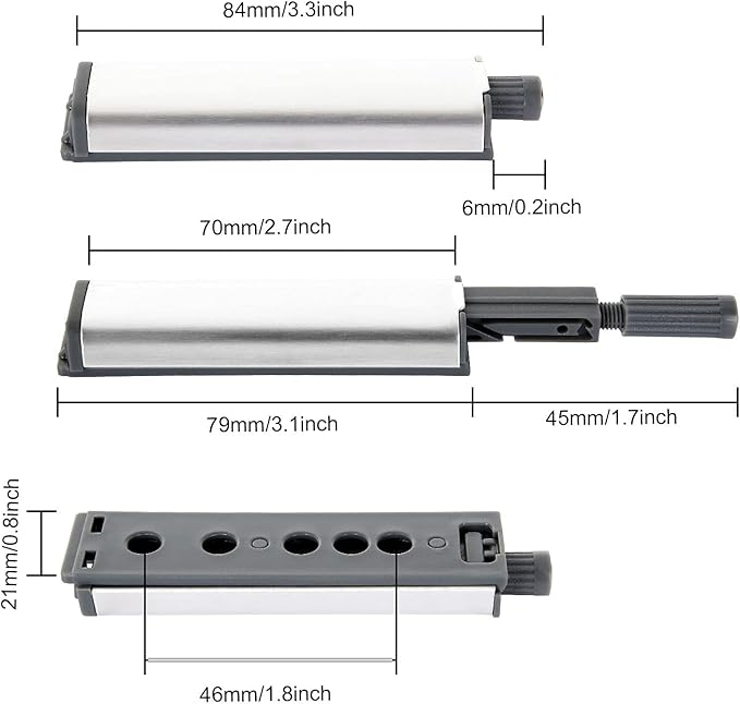 20Pack Push to Open Door Catch, Heavy Duty Touch Latch, Magnetic Push Latches Kitchen Door Push Release Latch for Cabinet for Kitchen Closet Door Closing & Drawer Closure Pop Out