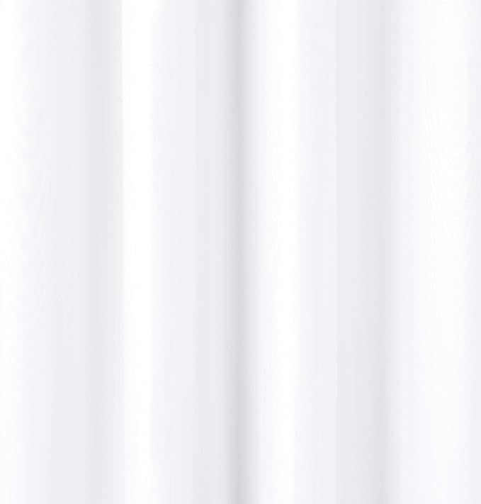 Amazon Basics Room Darkening Blackout Window Curtains 2 Panels with Grommets, for Living Room and Bedroom, 52 x 84 inches, White