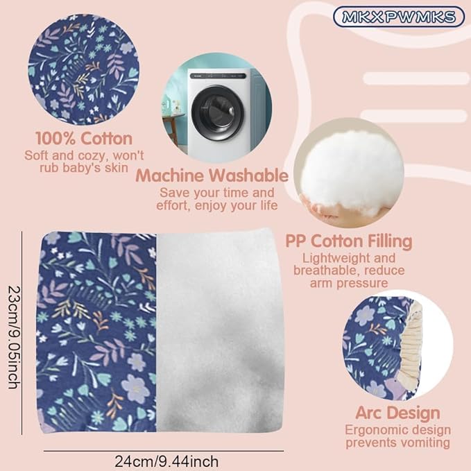 Cozy Cradle Pillow, Cozy Cradle Arm Pillow, Baby Nursing Pillow Head Support Pillow for Breastfeeding Bottle Feeding (Small Gray Fish)