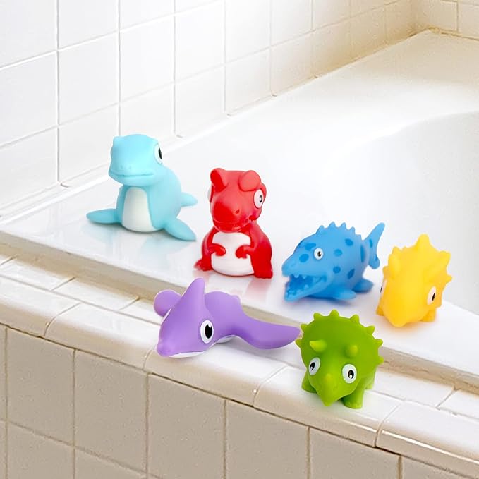Hely Cancy Infant Bath Toys for 18 Months - No Hole Animal Bathtub Toys, Baby Bath Tub Toys