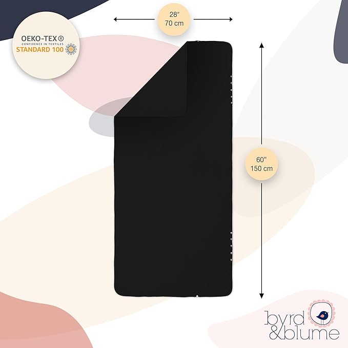 Byrd & Blume Maternity Nursing Cover Breathable Lightweight Breastfeeding Cover Wrap Shawl Scarf Poncho Full 360 (Black, One size)