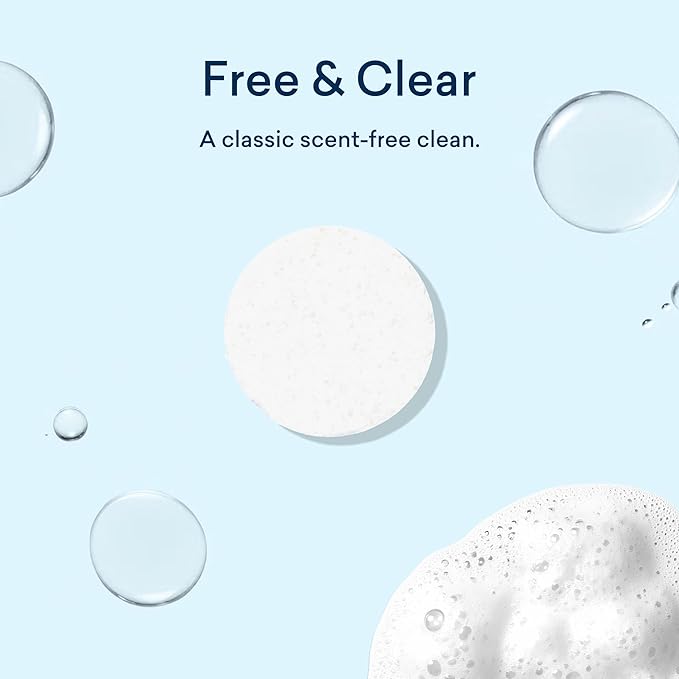 BLUELAND Laundry Detergent Tablets, 120 Count, Plastic-Free Eco-Friendly Pods, Sheets, Liquid Alternative - Fragrance Free and Clear, Natural, Gentle