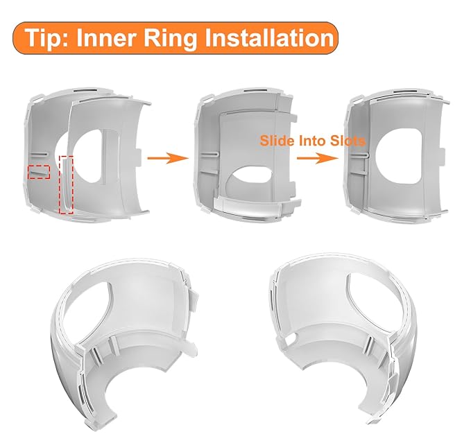 Innovative Door Knob Safety Cover for Kids (4 Pack) New Hidden Holes Covers and Lockable Design Babyproof Door knob Handle Cover - No Screwdriver or Tools Needs