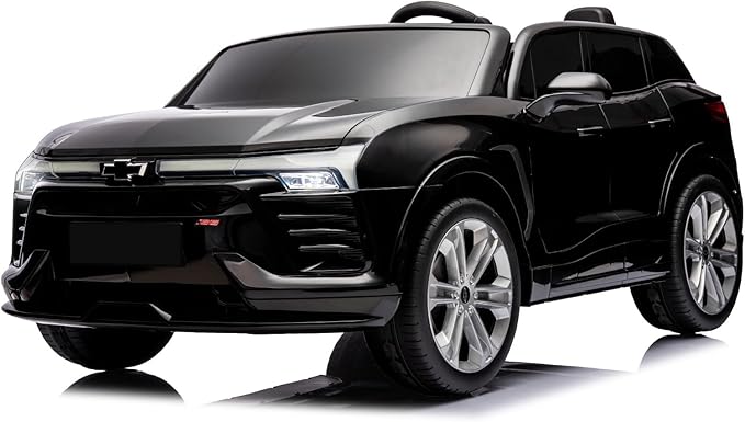 Hetoy 24V 2-Seater SUV Licensed Chevrolet Blazer Ride On Car Toy w/Parent Remote Control, 3 Speeds, Wireless Music, MP3 Player, Electric Car for Kids Ages 3-8, Black