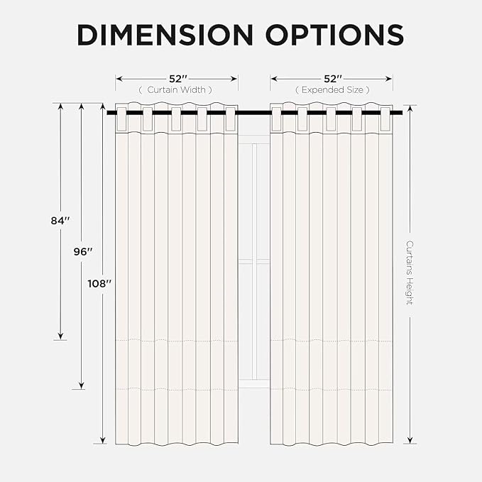 Joydeco Blackout Curtains 96 Inches Long, Thermal Insulated Black Out Curtains 2 Panels Set for Bedroom, Room Darkening Drapes for Living Room Window (W52 x L96 Inch, Light Grey)