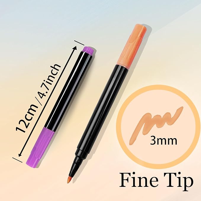 12-Color Markers for Doodle Glow，Neon Dry Erase Markers for Led Drawing Board, Non-Toxic Erasable Chalk Marker for Clear Acrylic Calendar, Mirror, Window, First Day Of School Sign