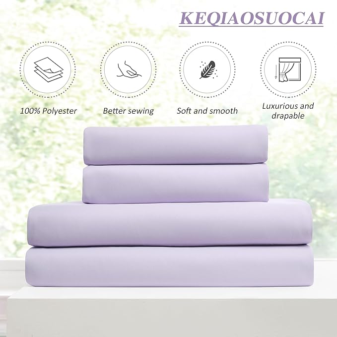 KEQIAOSUOCAI Light Purple Pinch Pleated Lilac Curtains Blackout 84 Inch Long, Thermal Insulated Darkening Drapes for Kids Nursery Bedroom Living Room Window Panels with Hooks 40 x 84 Inch