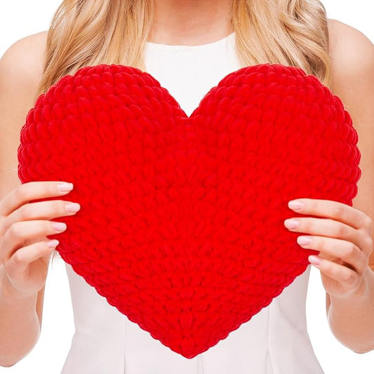 Crochetta Crochet Kit for Beginners, Crochet Kit w Step-by-Step Video Tutorials, Crochet Starter Kit Learn to Crochet Kits for Adults Kids Beginners, Heart Crochet Kit