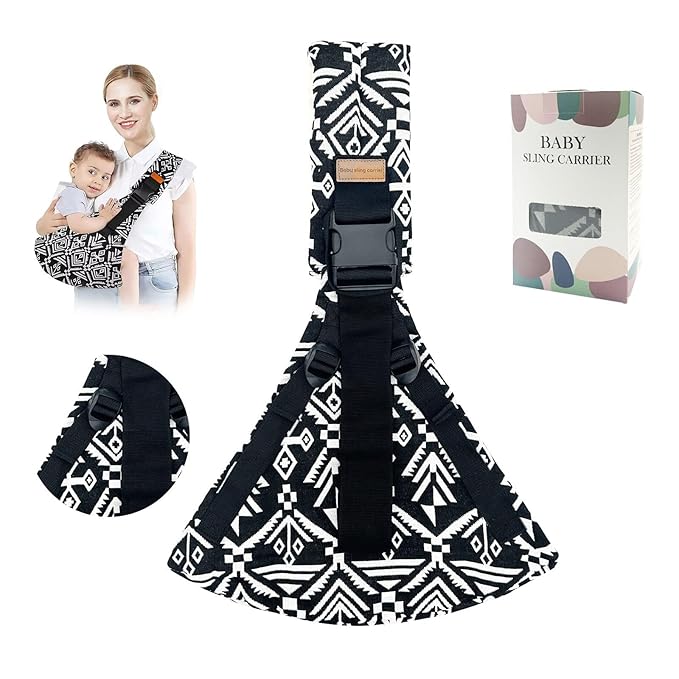 Baby Sling Carrier,Toddler Carrier,Upgraded 2025 Baby Sling with 4 Adjustable Straps(10-30lbs),Lightweight,Portable and One Size Fits All(Blacksail)