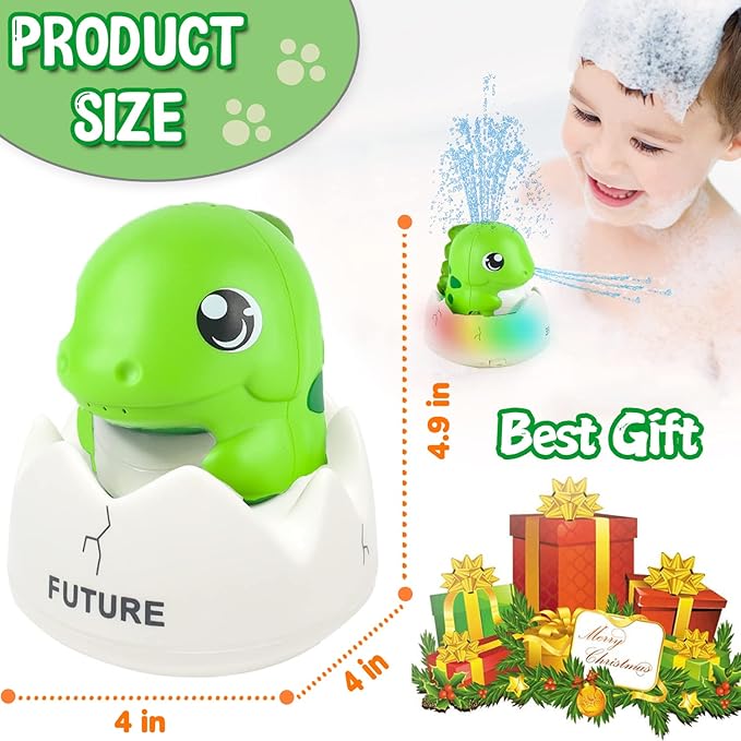 ZHENDUO Baby Bath Toys, Rechargeable Bath Toys, Whale Spray Water Bath Toy, Sprinkler Bathtub Shower Toys for Toddlers Kids Boys Girls, Pool Toy for Baby (Green)