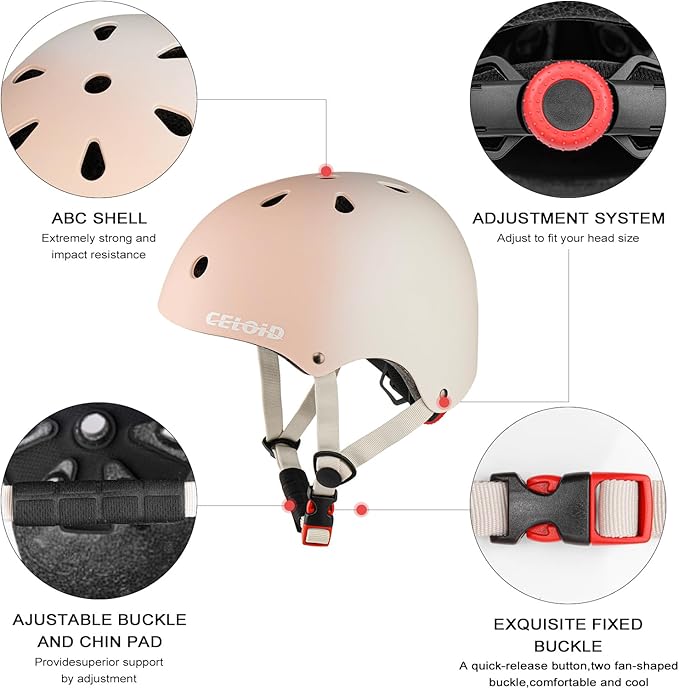 Kids Bike Helmet,Toddler Skateboard Helmets for Ages 2-3-5-8-14 Years Boys Girls，Adjustable Multi-Sport Bicycle Skateboarding Football Roller Skating Scooter Rollerblade Balance Bike Helmet