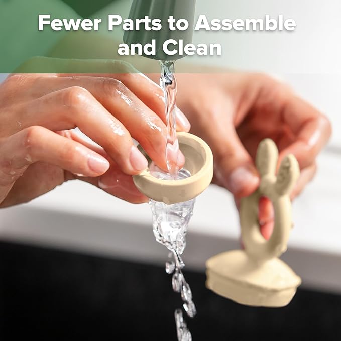 Haakaa Baby Fruit Food Feeder & Mini Freezer Nibble Tray Combo, Breastmilk Popsicle Molds for Baby Cooling Relief, BPA Free Silicone Feeder for Safe Infant Self Feeding, 4 Month+ (Oat)