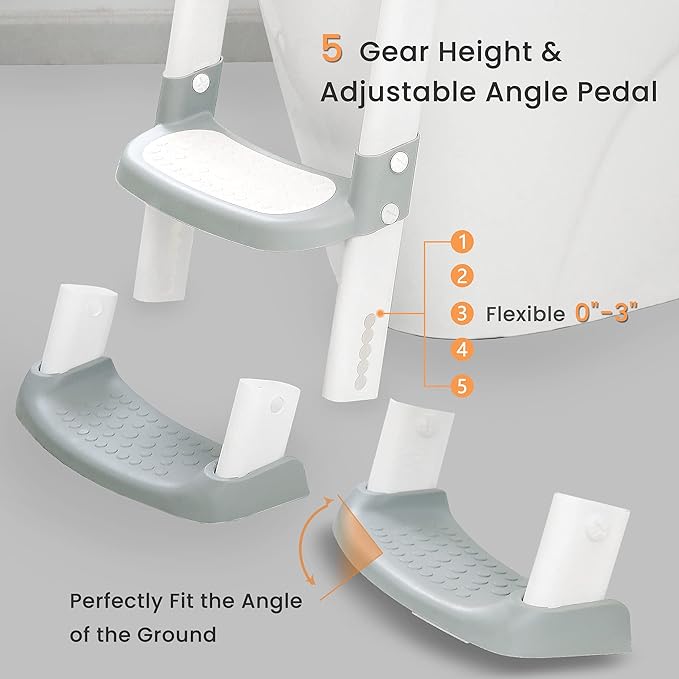 JASSONE® Potty Training Seat, Toddler Step Stool, 2 in 1 Toilet for Kids, Baby Seat with Splash Guard and Anti-Slip Pad for Boys Girls, Blue