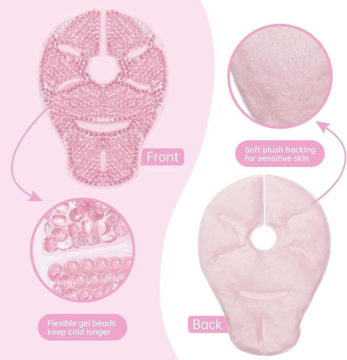 Breast Therapy Ice Packs Large Hot Cold Breast Pads, Nipple Cooling Gel Pads for Clogged Milk Duct Relief, Engorgement, Breast Augmentation Surgery, Breastfeeding Essentials for New Moms, 2 Pack