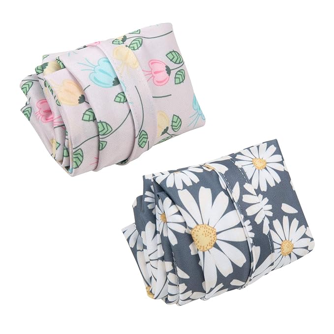 ALVABABY 2pcs Cloth Diaper Wet Dry Bags Waterproof Reusable with Two Zippered Pockets Travel Beach Pool Daycare Soiled Baby Items Yoga Gym Bag for Swimsuits or Wet Clothes L0821